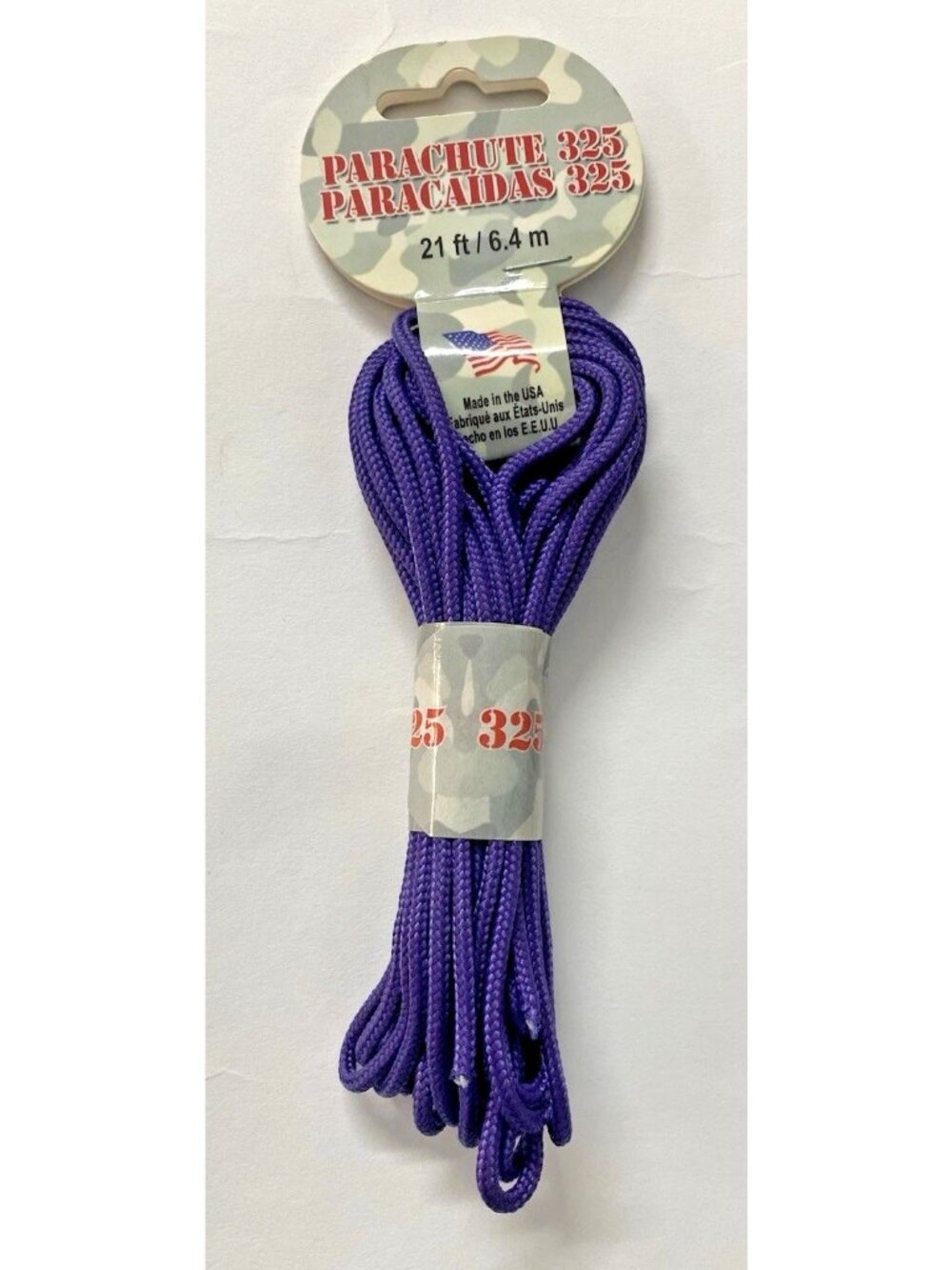 325 Parachute Cord Purple 21 In Made In USA Utility Camping Crafts Fishing